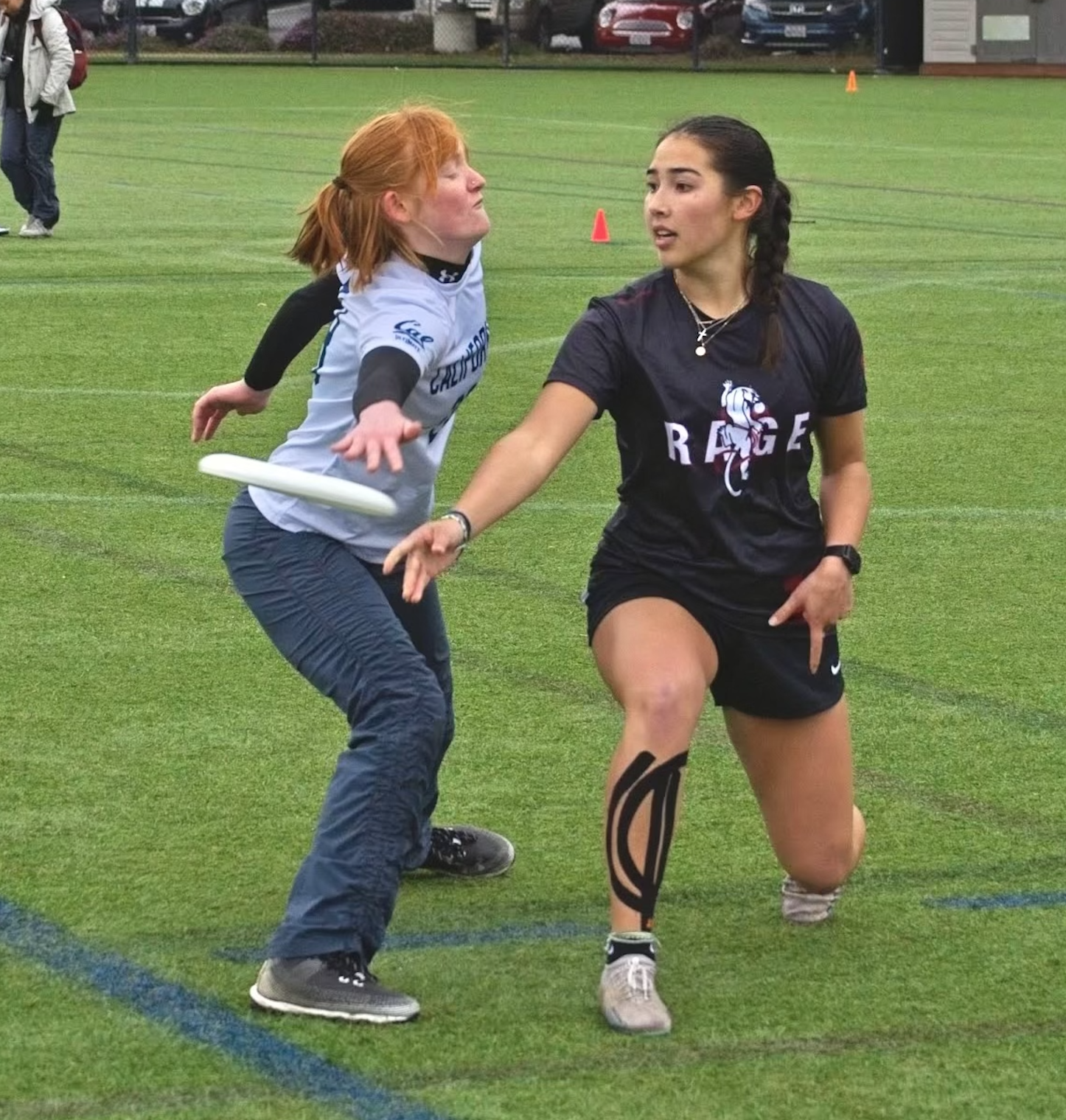 One of WLT captains playing frisbee